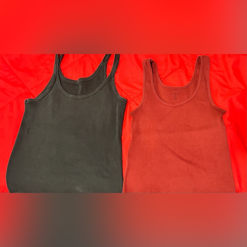 Brandy Melville Black and Red Tank Tops